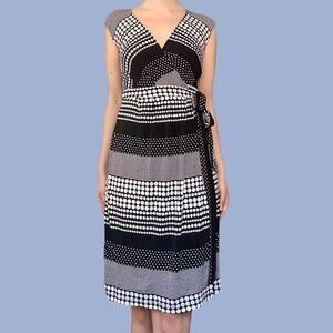 Black white polka dot